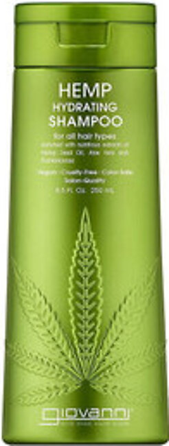 Giovanni Hemp Hydrating Shampoo Hemp Seed Oil with Aloe Vera, Sulfate Free, 13.5 Oz