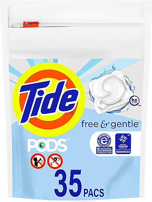Tide Laundry Detergent Pods, Free And Gentle, 35 Ea