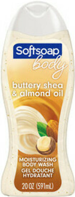 Softsoap Moisturizing Body Wash, Shea And Almond Oil, 20 Oz