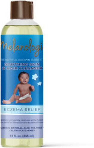Melanologie Eczema Relief Soothing Skin and Hair Cleanser, 12 Oz