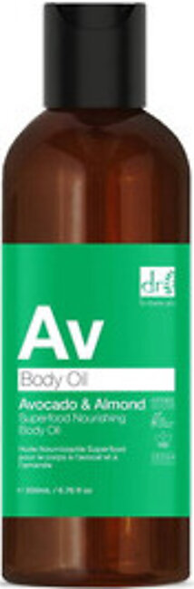 Dr Botanicals Avocado And Almond Superfood Nourishing Body Oil, 6.76 Oz