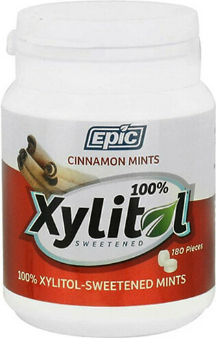 Epic Dental Xylitol Sweetened Mints, Cinnamon, 180 Ea