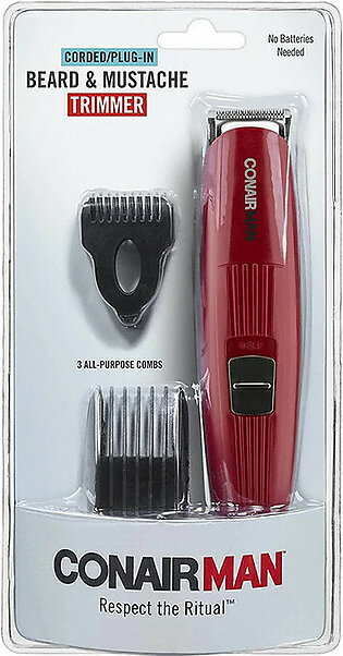 Conair Corded Plug In Beard and Mustache Trimmer, 1 Ea