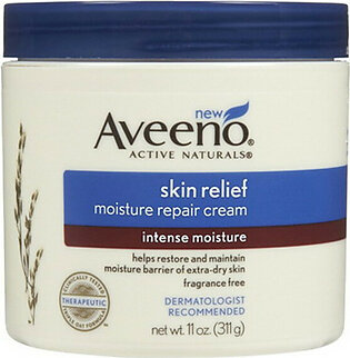 Aveeno Active Naturals Skin Relief Moisture Repair Cream, Fragrance Free, 11 Oz