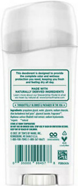 Toms of Maine Complete Protection Deodorant, Bergamot And Lime Scent, 2.25 Oz