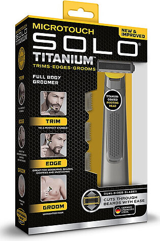 Micro Touch Solo Titanium Rechargeable Beard And Body Razor, 1 Ea
