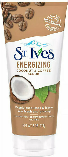 St. Ives Energizing Scrub Coconut And Coffee, 6 oz