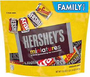 Hersheys Miniatures Assorted Milk And Dark Chocolate Candy Bars, 17.6 Oz