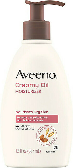 Aveeno Creamy Moisturizing Body Oil For Dry Skin, 12 Oz