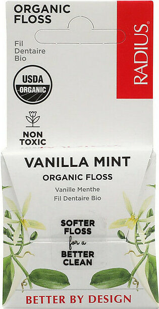 Radius Organic Floss, Vanilla Mint 55 yards, 1 Ea