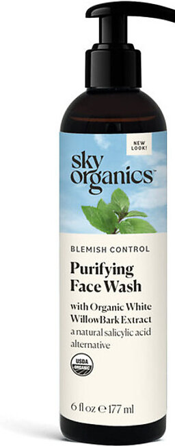 Sky Organics Blemish Control Purifying Face Wash, 6 Oz