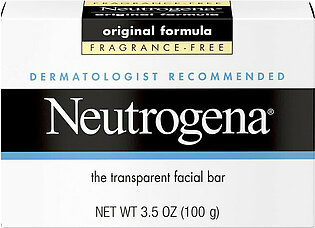 Neutrogena Transparent Facial Soap, Original Formula, Fragrance Free, 3.5 Oz