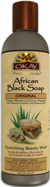 Okay Pure Naturals Original African Black Soap Nourishing Beauty Wash, 8 Oz