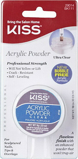 Kiss Acrylic Powder Professional Strength, Ultra Clear, 0.15 Oz