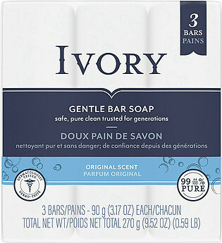 Ivory Bar Soap, Original 3 Pack, 3.1 Oz