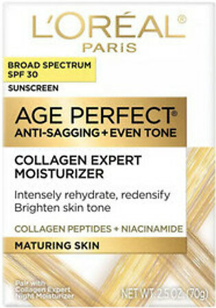 LOreal Paris Age Perfect Collagen Expert Day Moisturizer, SPF 30, 2.5 Oz