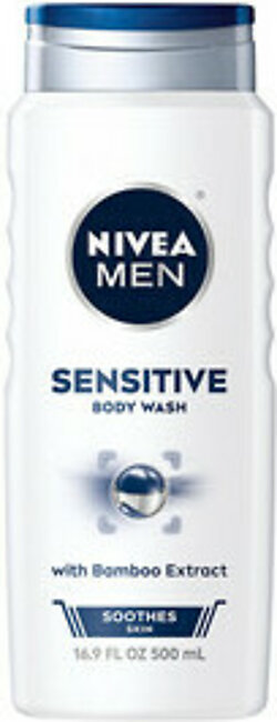 Nivea Men Sensitive Body Wash with Bamboo Extract, 16.9 Oz