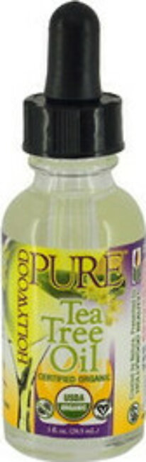 Organic Pure Tea Tree Oil By Hollywood Beauty, 1 Oz