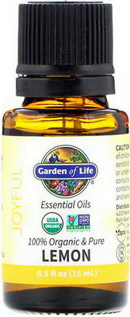 Garden Of Life Organic and Pure Essential Oils Joyful Lemon, 0.5 Oz