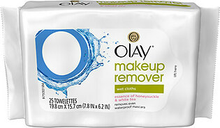 Olay Cleanse Makeup Remover Wet Cloths, Rose Water, 25 Ea