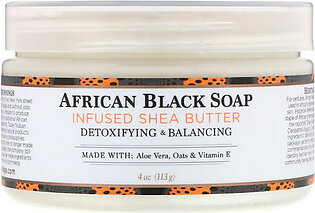 Nubian Heritage African Black Soap with Shea Butter, 4 Oz