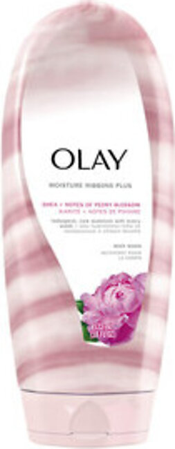Olay Moisture Ribbons Plus Shea and Peony Blossom Body Wash, 18 Oz
