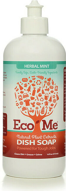 Eco Me Herbal Mint Dish Soap Liquid, 16 Oz