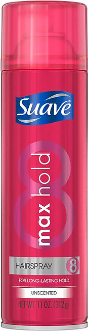 Suave Max Hold 8 Non Aerosol Hairspray, Unscented, 11 Oz