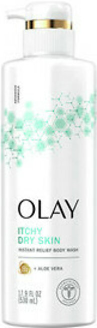 Olay Instant Relief Body Wash with Vitamin B3 Complex and Aloe Vera, 17.9 Oz