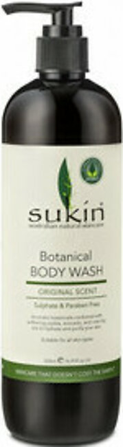Sukin Natural Botanical Body Wash, Original Scent, 16.9 Oz