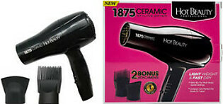 Hot Beauty 1875 Ceramic Hair Styling Dryer with 2 Attachments, 1 Ea