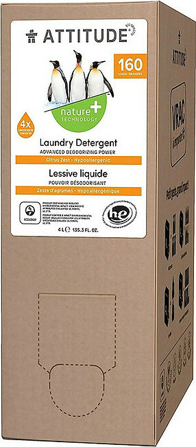 Attitude Laundry Detergent, Unscented 160 Loads, 135.26 Oz