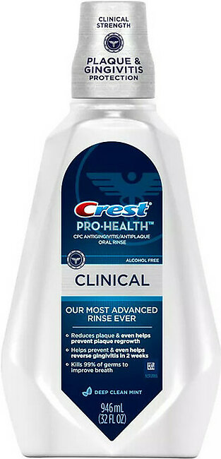 Crest Pro-Health Clinical Deep Clean Mint Mouth Wash, 946 Ml