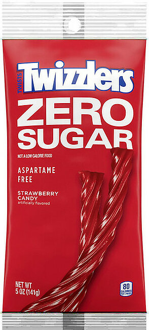 Twizzlers Twists Strawberry Flavored Sugar Free Chewy Candy, 5 Oz, 12 Ea