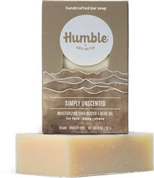 Humble Moisturizing Bar Soap, Simply Unscented, 4 Oz