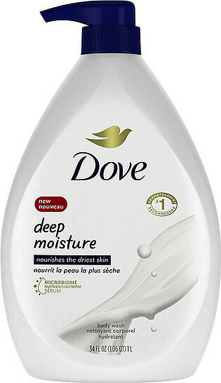 Dove Deep Moisture Body Wash with Pump Deep Moisture, 34 Oz