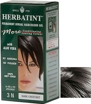 Herbatint Permanent Herbal Hair Color Gel, 3N Dark Chestnut - 4 Oz