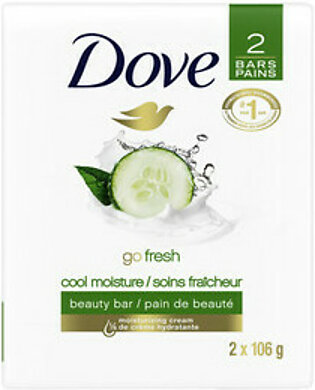 Dove Cool Moisture Bar Soap, Cucumber And Green Tea - 4.25 Oz/ Soap, 2 Ea