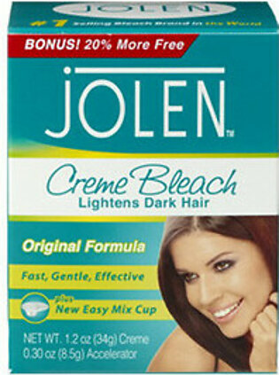 Jolen Creme Bleach Lightens Dark Hair Original Formula Kit