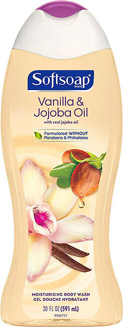 Softsoap Moisturizing Body Wash, Vanilla and Jojoba Oil, 20 Oz