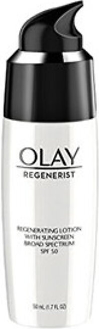 Olay Regenerist Regenerating Face Lotion With Sunscreen Broad Spectrum SPF 50, 1.7 Oz