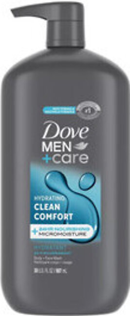 Dove Men And Care Body Wash and Face Wash Clean Comfort, 30 Oz
