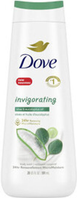 Dove Invigorating Liquid Body Wash Aloe & Eucalyptus Scent, 20 Oz