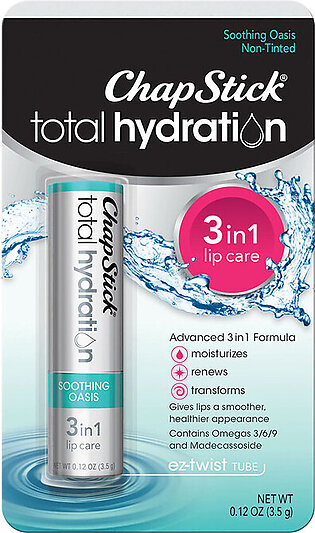 ChapStick Total Hydration Soothing Oasis Moisturizing Lip Balm, 0.12 Oz