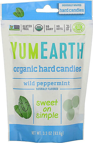 Yumearth Organic Hard Candies, Wild Peppermint, 3.3 Oz