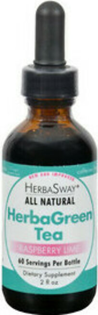 HerbaSway All Natural Herba Green Tea Raspberry Lime Liquid Supplement, 2 Oz
