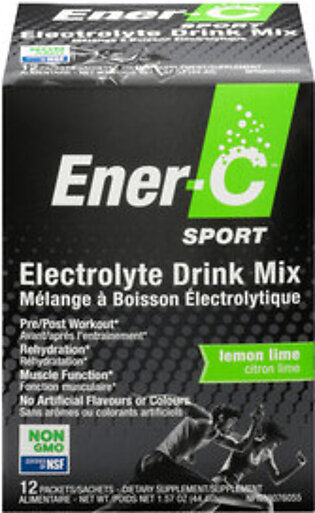 Ener C Sport Electrolyte Lemon Lime Drink Mix, 12 Ea