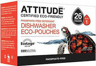 Attitude Automatic Dishwasher Detergent, Eco Friendly Pouches - 26 Loads