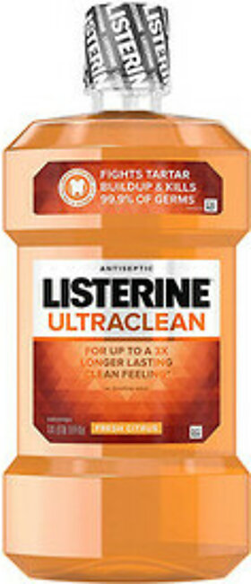 Listerine Ultraclean Oral Care Antiseptic Mouthwash Fresh Citrus, 1.8 Oz