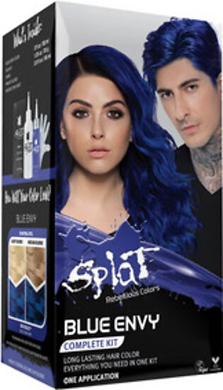 Splat His And Her Rebellious Hair Color Complete Kit With Bleach, Blue Envy - 1 Kit